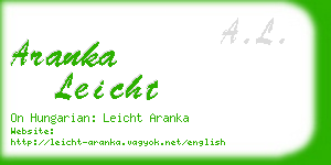 aranka leicht business card